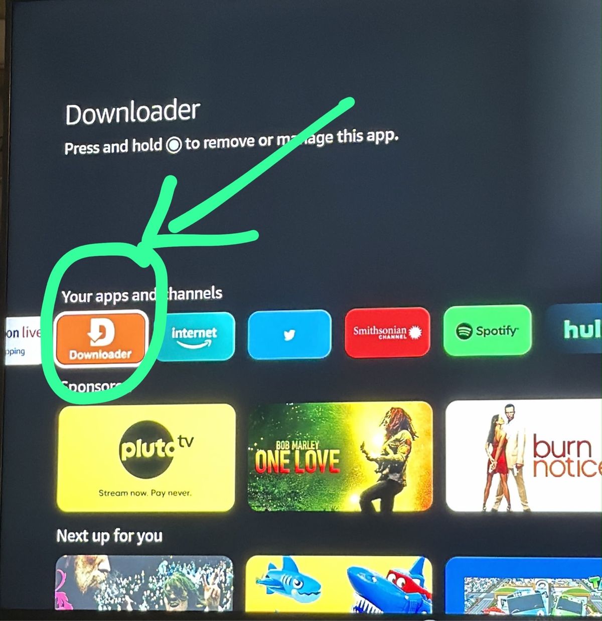 Abrir Downloader en el Fire TV Stick
